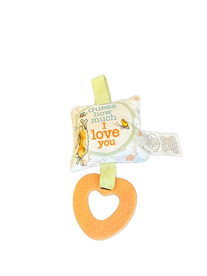 Adivina cuánto te amo set de regalo nuez marrón liebre, sonajero luna y chirrido cuadrado Foto 4 de 4
