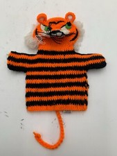 vintage tiger hand puppet r. dakin 1975 Knitted