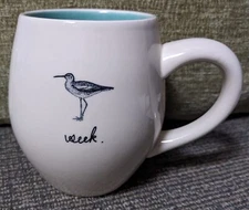 Magenta Rae Dunn Artisan Collection “Seek” Sandpiper Bird Mug Coffee Cup