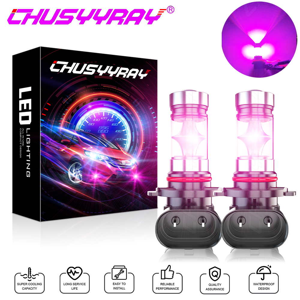 Pink Purple 9145 LED Fog Lights Bulbs For 2003-2018 Dodge RAM 1500