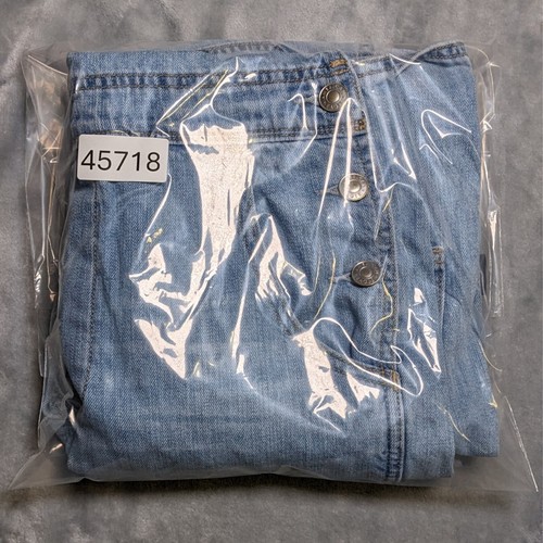 American Eagle Boyfriend Latzhose Damen S blau 90er High Rise Baggy Denim - Bild 13 von 13