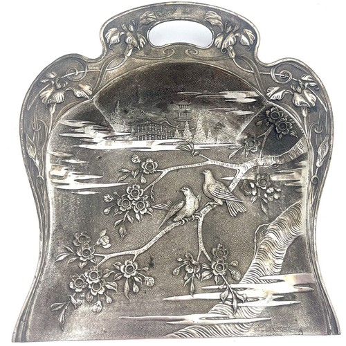 Vtg 30s Birds Chicago Worlds Fair Souvenir Crumb Pan & Scraper Set N. Shure & Co - Picture 3 of 12