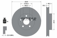 Bremsscheibe Toyota P. Prius 09-
