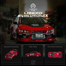 Time Micro 1:64 EVO FNF Red Diecast Model Car