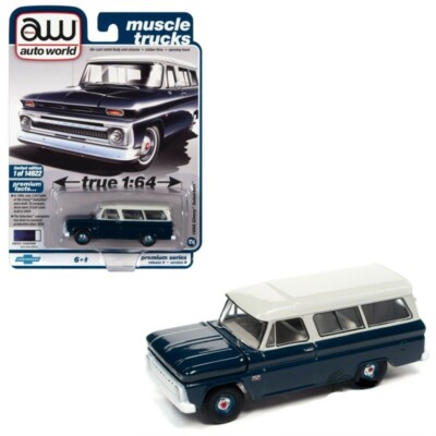 1966 Chevrolet Suburban  Blue/White **RR** Auto World Premium 1:64