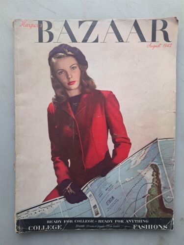 Harper's Bazaar Magazine - August 1942 - WWII Era Issue, Virginia Woolf