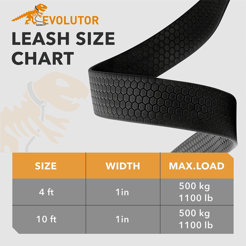 Orange Evolutor Extra Heavy Duty Dog Leash 10 Ft Durable Leash for Large Dogs - Picture 6 of 6