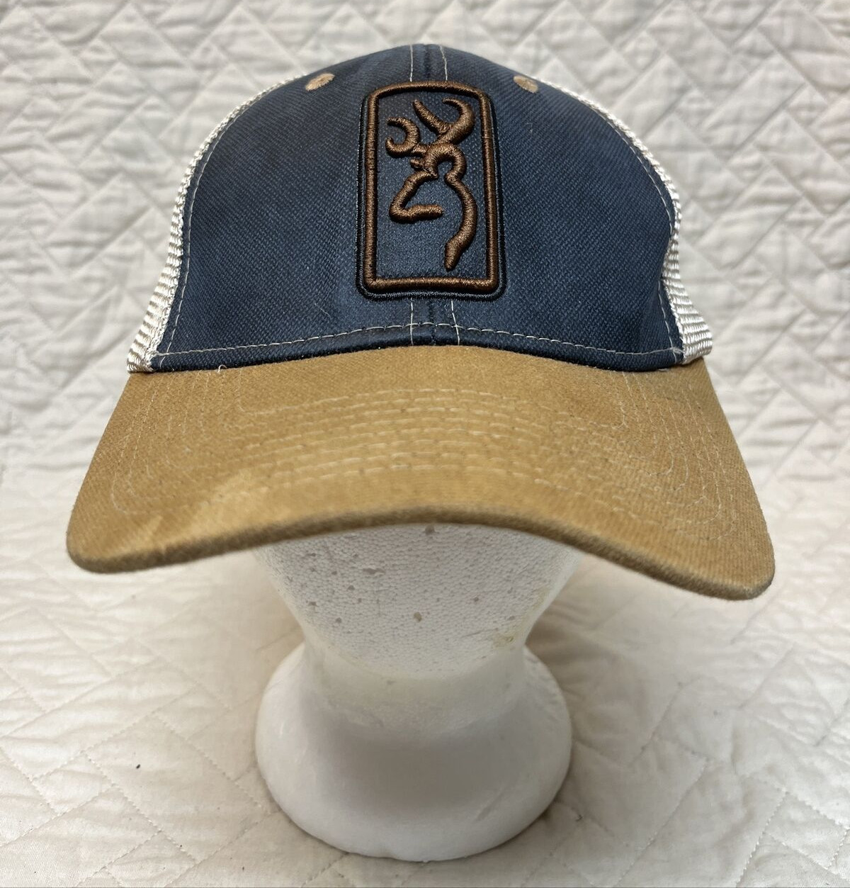 Browning Patch Mesh Trucker Hat Snapback Cap Duck… - image 2