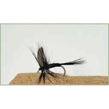 Black Gnat Dry Flies, x 6 Choice of sizes, Fishing Flies, Trout flies Top Seller