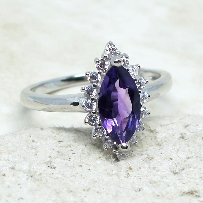 SPLENDID 1 CT GENUINE AFRICAN AMETHYST 925 STERLING SILVER