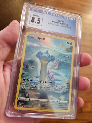 CGC 8.5 NM/MINT+ Lapras Full Art GG05/GG70 Pokemon TCG Crown