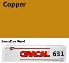 12"x5'-Copper (metallic) Matte Oracal 631 Vinyl Roll Adhesive Craft Vinyl