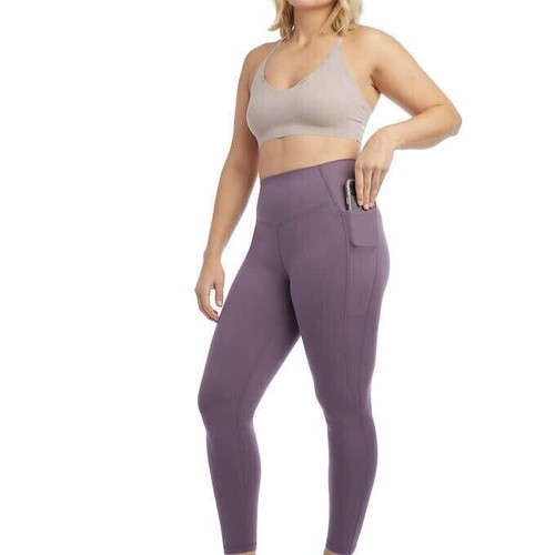 NWoT Danskin Women Bonded High Rise Conture Leggings Violet Sz 2XL $60 EE280