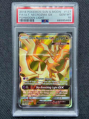 Pokemon Forbidden Light Ultra Necrozma GX 127/131 Ultra Rare PSA 10 GEM MINT 🔥