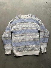 Vintage 80s Pastel Blue Cotton Knit Fairy Kei Kawaii USA Size No Tag Large