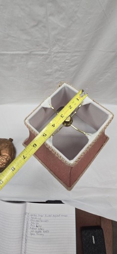 Lamp Shade Rust Small Square Sided 5" Top x 10" Bottom x 9" Height (Spider) - Picture 15 of 24