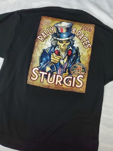 Hot Leathers Sturgis 2016 2XL Rally & Races T-shirt - Picture 3 of 4