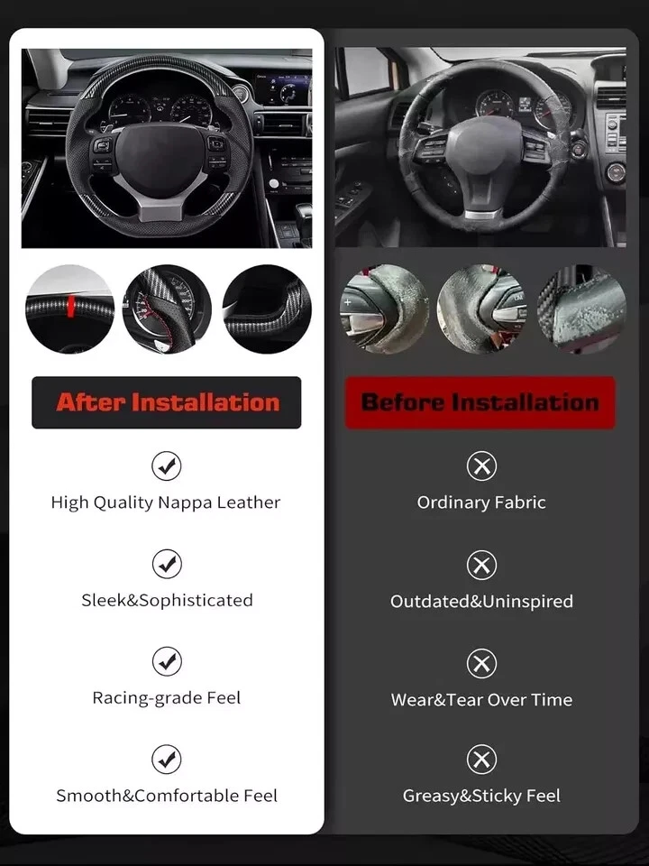 🔥REAL CARBON FIBER STEERING WHEEL FOR LEXUS ISF IS200/250/ 300/350 2014-2024 - Image 2 of 4