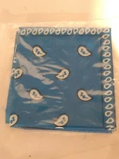 1 PACK Blue Paisley  Bandana Headband Face Mask Head Scarf Motorcycle Bike