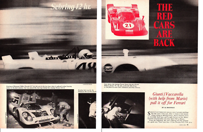 1970 SEBRING 12-HOUR RACE ~ ORIGINAL 4-PAGE ARTICLE | eBay