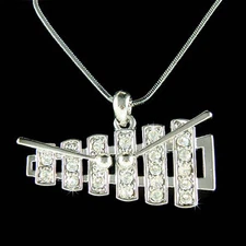 ~Bell Kit Set Xylophone~ Marimba made with Swarovski Crystal percussion Necklace