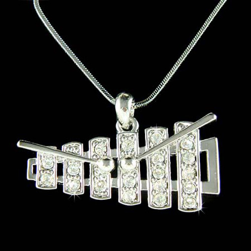 ~Bell Kit Set Xylophone~ Marimba made with Swarovski Crystal percussion Necklace - Picture 1 of 1