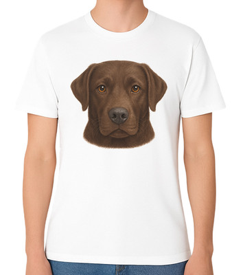 T-Shirt Chocolate Labrador Retriever Hundegesicht Unisex süß Laborliebhaber Tee