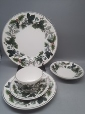 Spode Porzellan,Green Garland,5-Teiliges Gedeck,Speiseteller,Grüne Ranke