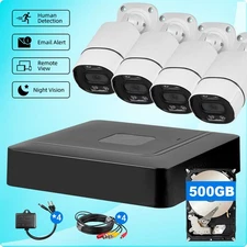 KERUI H.265+ 5MP Home Security Camera System Outdoor 4CH DVR with 500G HDD