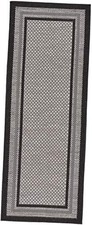 Outdoor Border Collection Area Rug - Multi 2'2" x 6'1" (Runner) Gray/Black