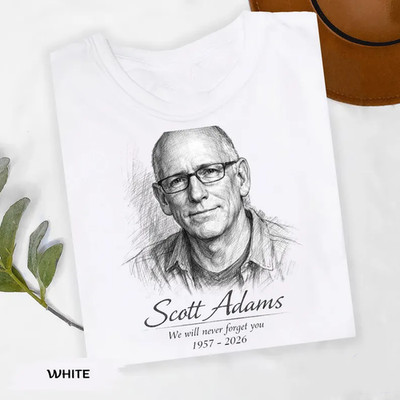 VTG Scott Adams 1957-2026 Tshirt s-5xl We Will Never Forget You