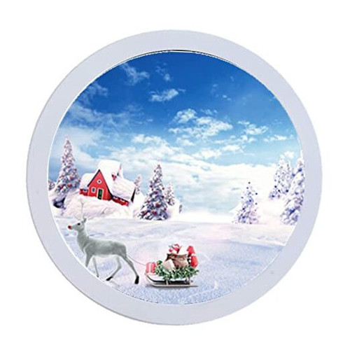 Round Photo Frame Wooden Wall Hanging Picture Frames for Home Office Wall