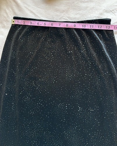 Ralph Lauren Vintage Y2K Velvet Sparkly Maxi Skirt Size M - Picture 3 of 8