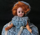 VINTAGE -  CROCHETED DOLL - TOILET TISSUE HOLDER - BLUE — photo 2