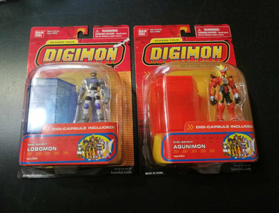 Bandai Digimon 2002 S4 Digi-Spirit Lobomon + Agunimon, Figure + Digi-Capsule