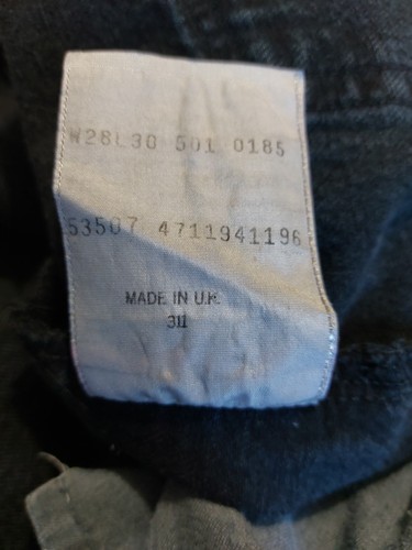 LEVI LEVIS 501 JEANS MENS DENIM VINTAGE GRADE A SIZE W28 L31 - Picture 7 of 9