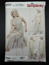 Simplicity 8607 Easy-To-Sew Misses' Slim Pull-On Pants, Dress, Tunics XXS-XXL FF
