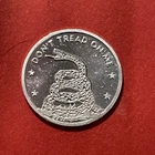 Solid Silver “Don’t Tread On Me” 1 Gram .999 Pure Silver Round!