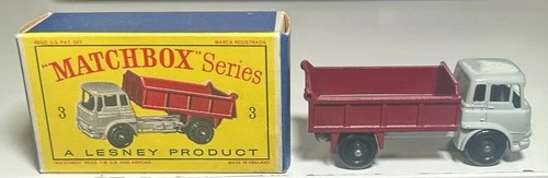 Matchbox Lesney #3 Bedford Tipper Truck With Box