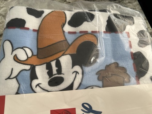 Couverture Mickey Mouse Disney Home Lil Buckaroo neuve dans son emballage double/taille complète 72 x 90 WPG-2705 - Photo 3/6