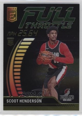 2023 Donruss Elite Full Throttle Neon Green 38/75 Scoot Henderson Rookie RC 19fe