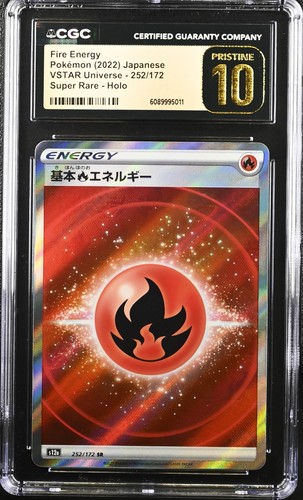 2022 VSTAR Universe Pokemon Fire Energy CGC 10 252/172