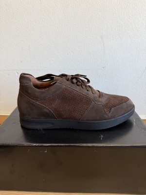GIROTTI Milano Sneaker Gr 42 Dunkelbraun Wildleder Echtleder Handgefertigt NEU