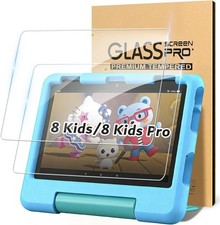 2 Pack Screen Protector for 8 Kids Tablet, 9H Hardness Tempered Glass
