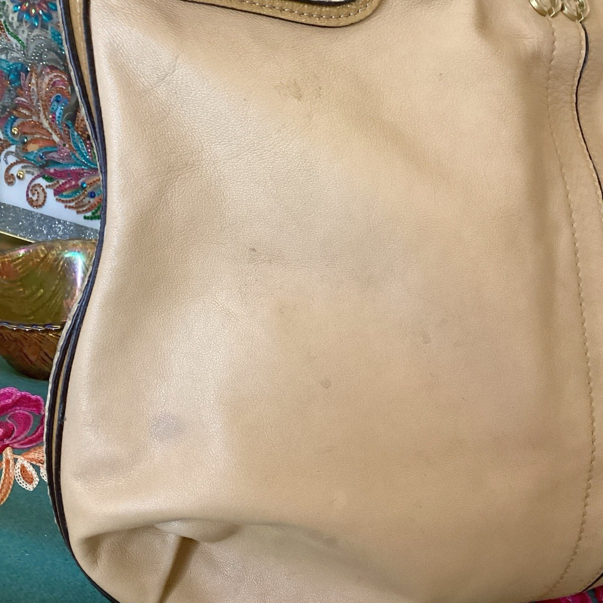 COACH Soft Colette Leather Hobo Shoulder Bag Tote Tan Camel | eBay