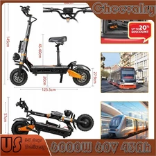 Cheevalry S11 PRO 6000W Dual Motor 43Ah Electric Scooter OffRoad E-Scooter 55MPH