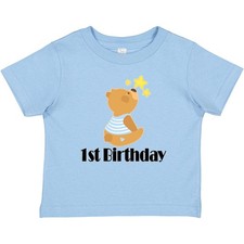 Inktastic 1st Birthday 1 Year Old Boy Bear Baby T-Shirt Celebrate Boys Clothing
