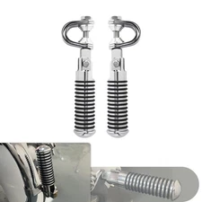 A Pair 1"-1/4" Crash Bar Folding Foot Pegs Fits For Harley Highway Engine Guards