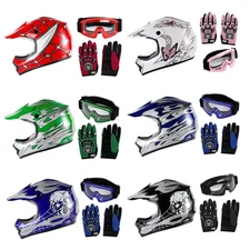 Youth ATV Helmet DOT Kids Motocross Offroad S M L XL Racing Motorcyle Children