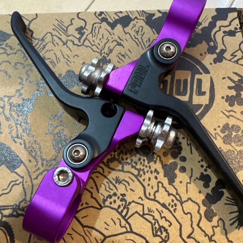 Raro PAUL canti palanca par palanca freno negro púrpura - Imagen 3 de 4